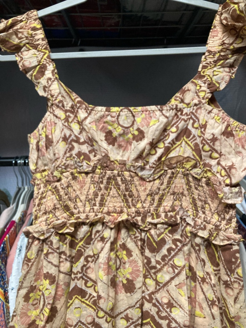 Cleobella Pink Patterned Tiered Midi Dress - Picture 10 of 10